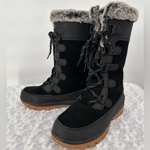 All in Motion Winter Fur Lined Lace Up Boots - Picture 1 of 7